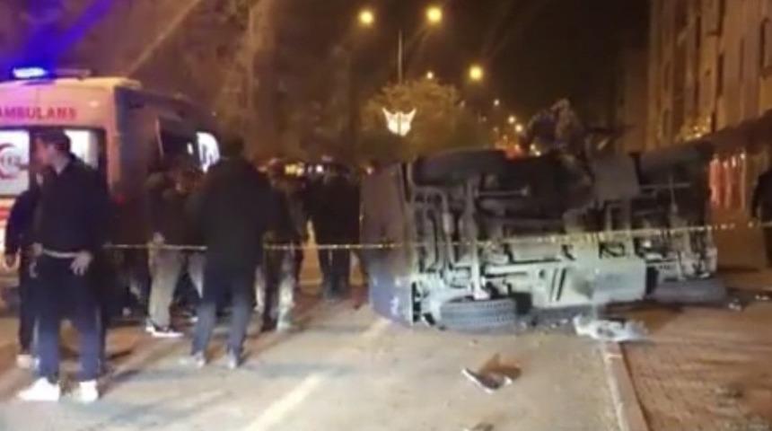 Iğdır’da zırhlı araç devrildi:1 polis yaralandı