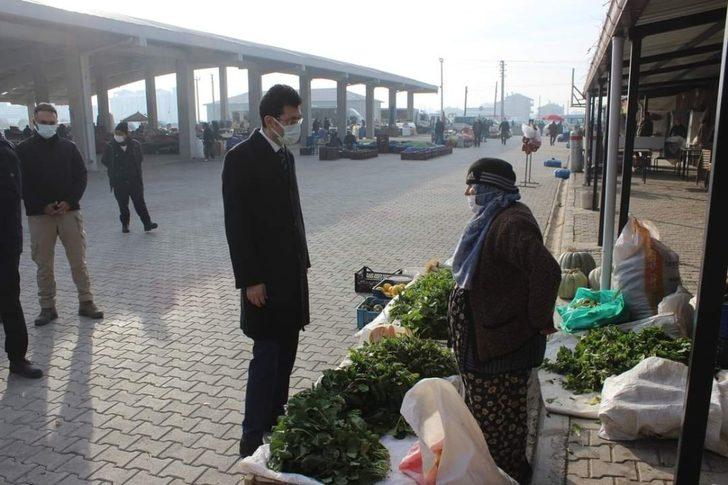 Kaymakam Kaçmaz’dan pazar esnafına korona virüs denetimi G2