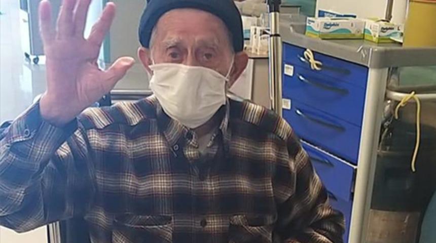 Isparta'da 96 yaşındaki H&uuml;seyin Temur koronavir&uuml;s&uuml; yendi