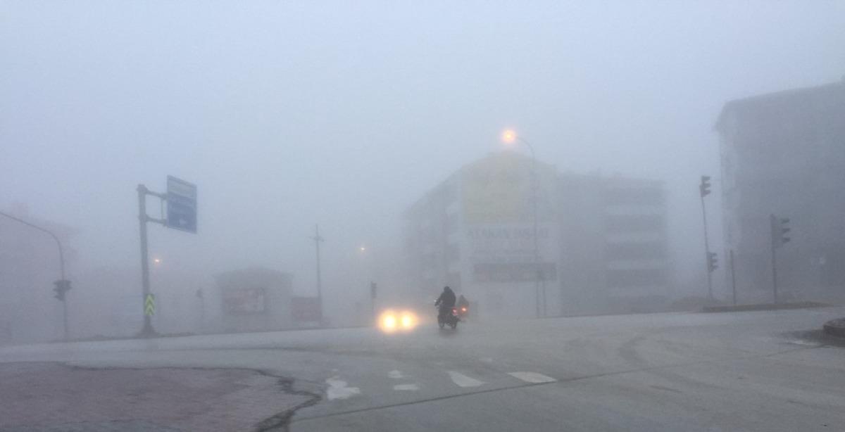 Kulu&rsquo;da trafiğe sis engeli