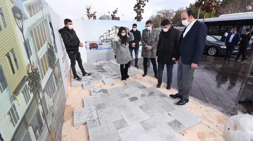 Başkan Altay, Alaaddin cephe d&uuml;zenleme &ccedil;alışmalarını inceledi