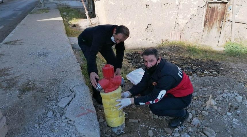 Hisarcık&rsquo;ta yangın vanalarına kış bakımı