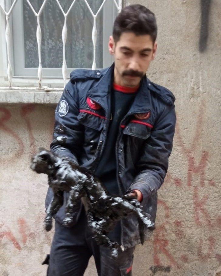 Yakıt tankına düşen kedi kurtarıldı G5