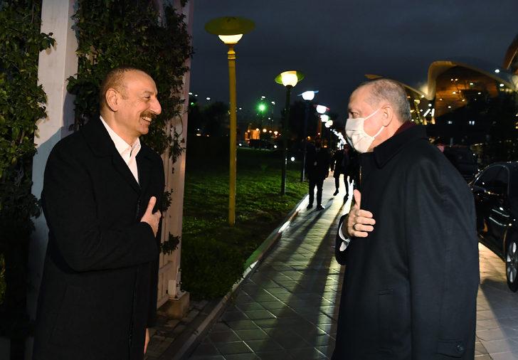 Cumhurbaşkanı Erdoğan, Azerbaycan’da akşam yemeğine katıldı