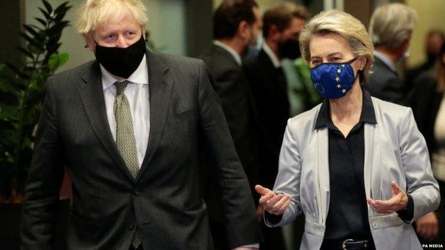 Boris Johnson and Ursula von der Leyen