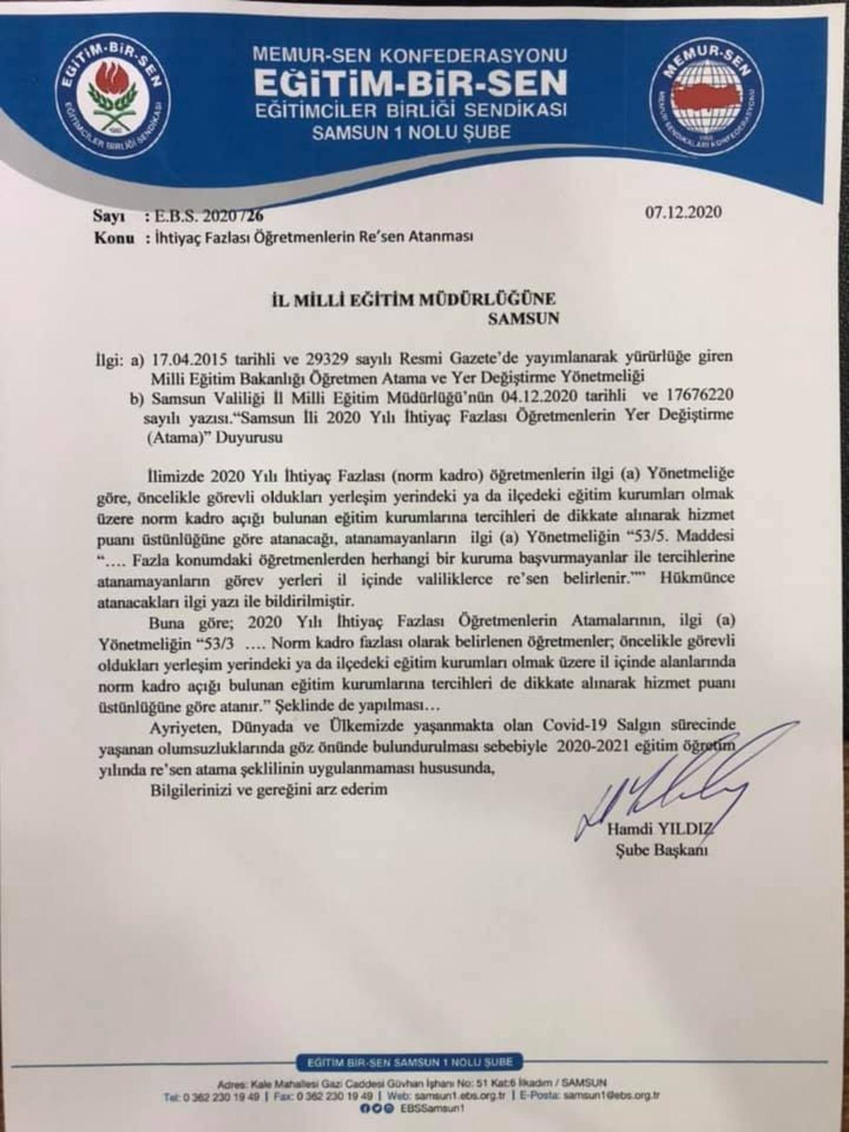 Başkan Yıldız: &ldquo;Norm fazlası &ouml;ğretmenler konusunda yeni mağduriyetler oluşmasın&rdquo;
