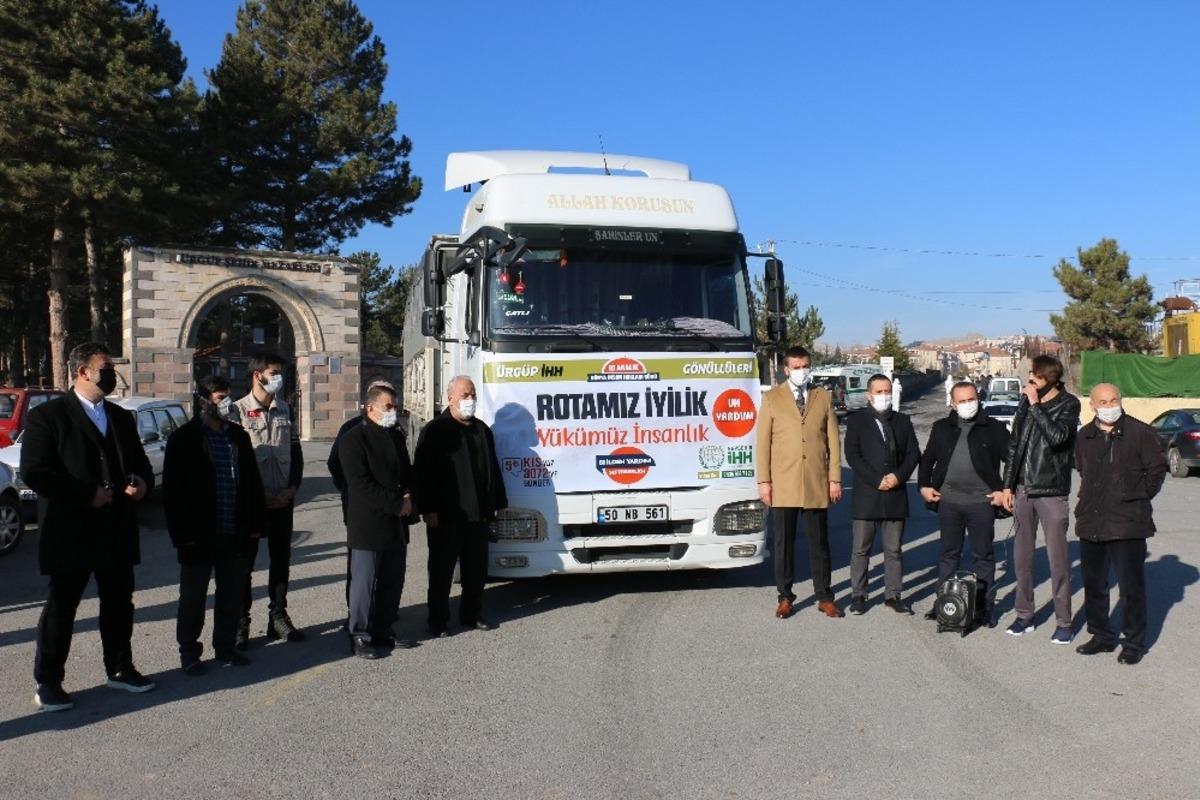 &Uuml;rg&uuml;p&rsquo;ten Suriye&rsquo;ye 1 tır yardım tırı g&ouml;nderildi