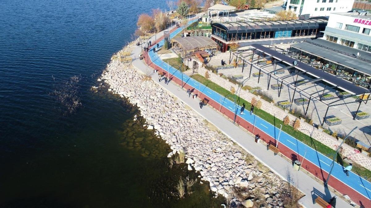 G&ouml;lbaşı Belediyesi 1. Etap bisiklet yolunu tamamladı