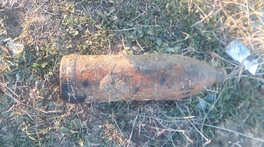 Edirne'de Balkan savaşlarından kalan top mermisi bulundu