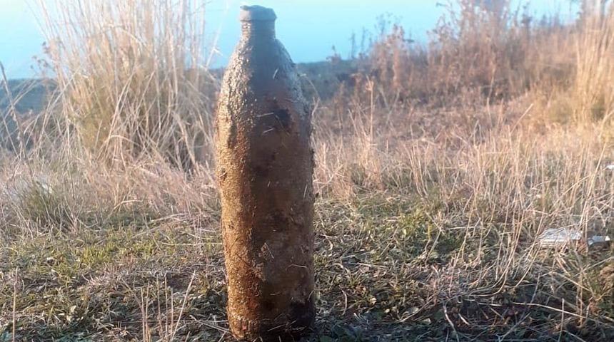 Edirne'de Balkan savaşlarından kalan top mermisi bulundu