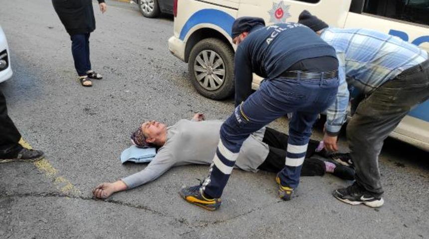 Yanan evde engelli eşinin olduğunu görünce bayıldı