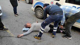 Yanan evde engelli eşinin olduğunu görünce bayıldı