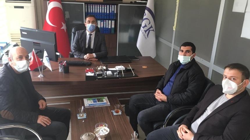 Sağlık-Sen Şırnak Şube Başkan Yardımcısı Yalçın, SGK Müdür Vekili Tatar ile görüştü