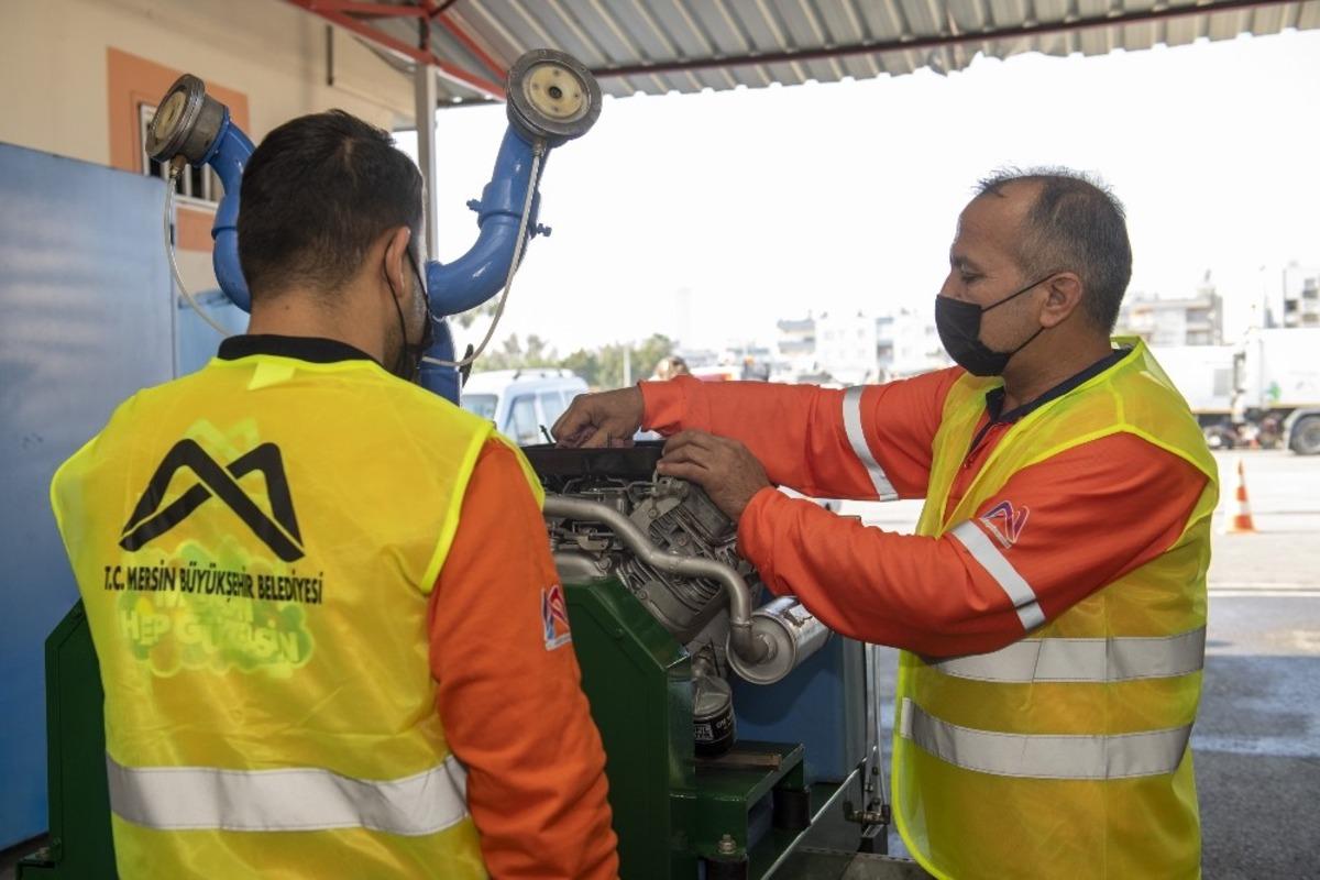 B&uuml;y&uuml;kşehirin at&ouml;lyesinde temizlik ve ila&ccedil;lama ekipmanları yeniden hizmete kazandırılıyor