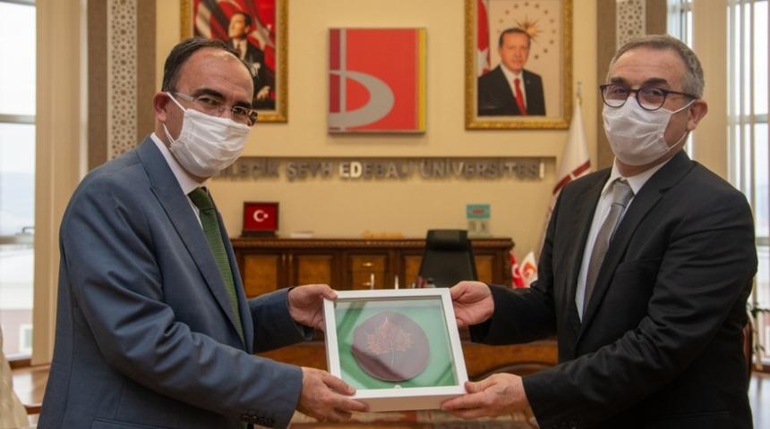 Bilecik İl Milli Eğitim M&uuml;d&uuml;r&uuml; Akyol&rsquo;dan Rekt&ouml;r Beydemir&rsquo;e ziyaret