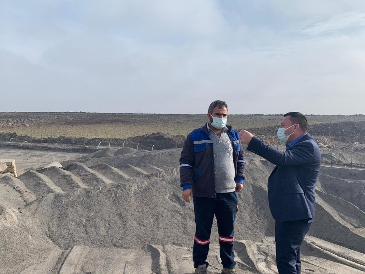 Başkan Beyoğlu Asfalt Plenti ve Taş Kırma Eleme Tesisinde incelemelerde bulundu