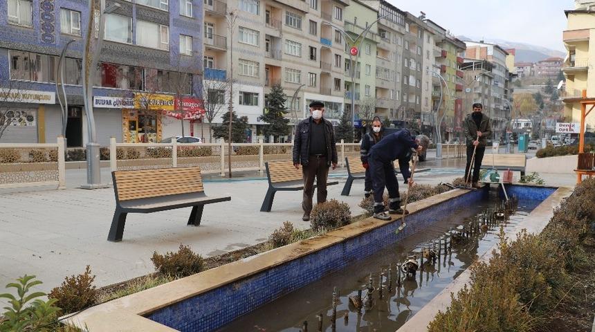Belediye s&uuml;s havuzunda kış bakımı