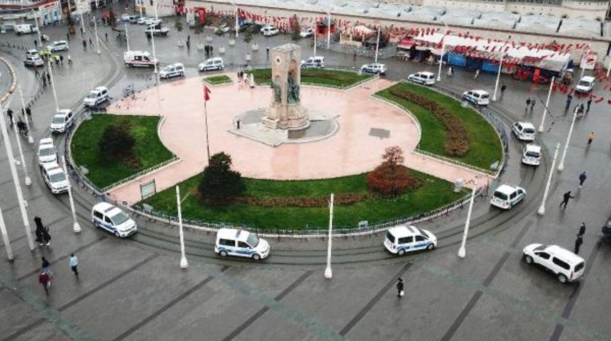 Taksim Meydanı'nda merak uyandıran siren sesleri