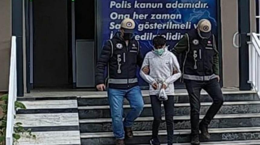 Motosiklet &ccedil;alarken su&ccedil;&uuml;st&uuml; yakalandı