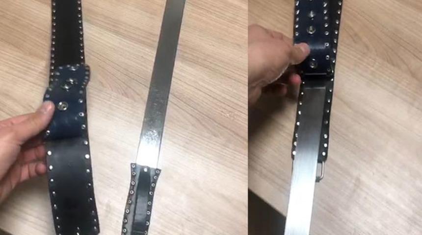 Esenyurt'ta ş&uuml;pheli kişinin &uuml;zerinden kemer g&ouml;r&uuml;n&uuml;ml&uuml; d&ouml;ner bı&ccedil;ağı &ccedil;ıktı