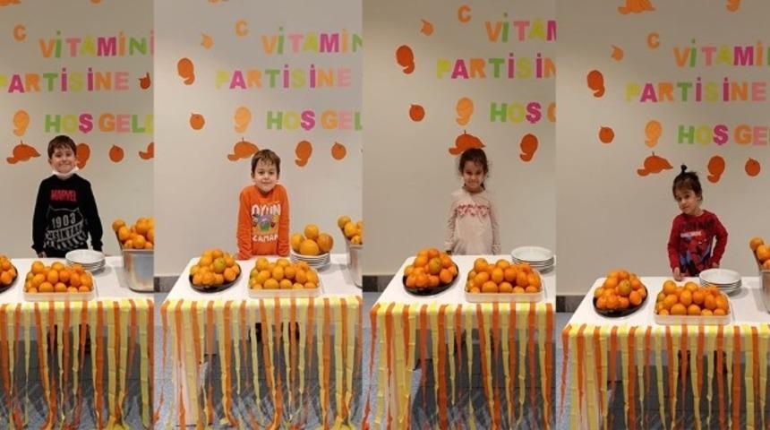 G&uuml;nd&uuml;z &Ccedil;ocuk Bakımevi&rsquo;nde C vitamini partisi