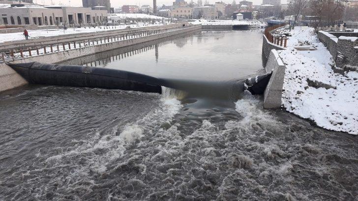 DSİ Kars Çayı’nda yaptığı şişme savağı test etti G1