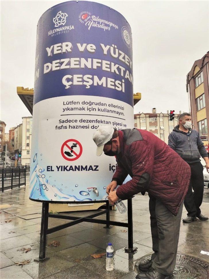 Sokaklarda dev dezenfektan çeşmeleri G3