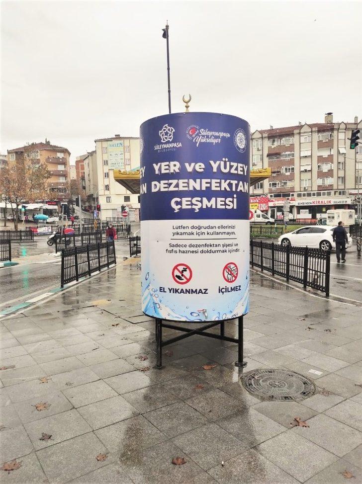 Sokaklarda dev dezenfektan çeşmeleri G4