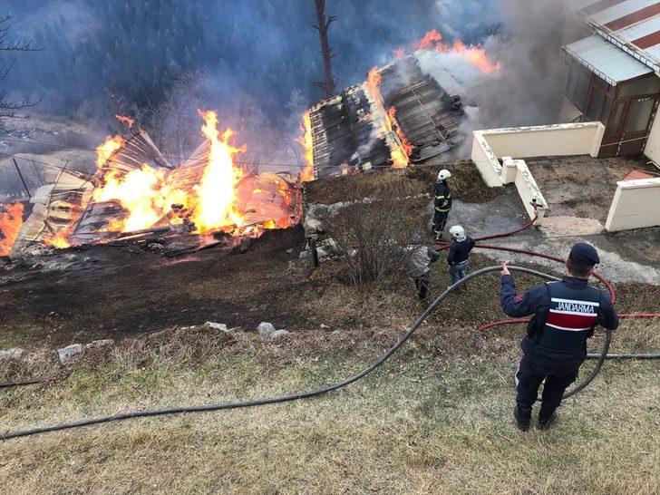 GÜNCELLEME 3 - Rize'de Gölyayla köyünde çıkan yangın kontrol altına alındı G1
