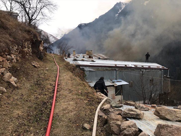 GÜNCELLEME 3 - Rize'de Gölyayla köyünde çıkan yangın kontrol altına alındı G3