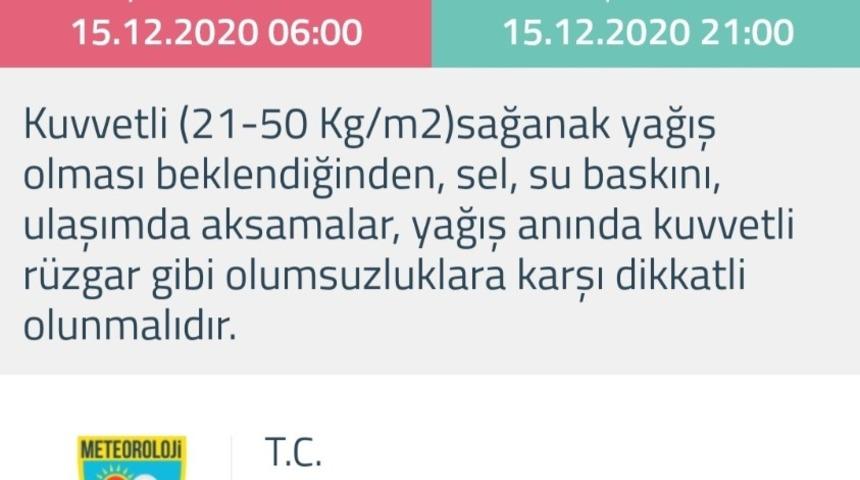 Meteoroloji&rsquo;den Bursa&rsquo;ya uyarı