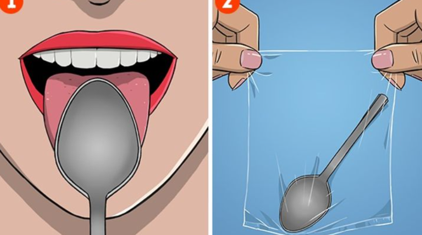 Sağlığınızı bir dakikada kontrol etmenin basit yolu! Dilinize kaşığı s&uuml;r&uuml;n ve...