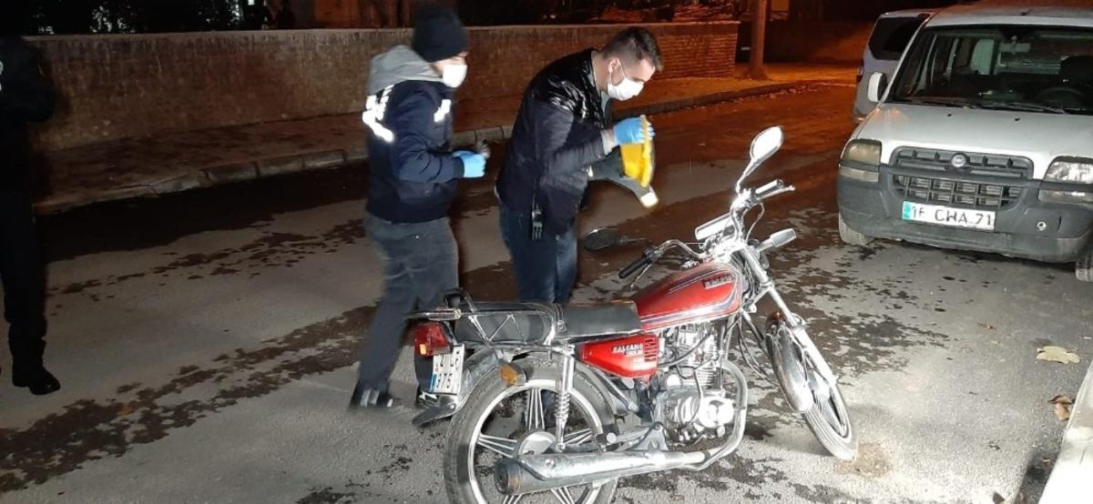 &Ccedil;alındı motosiklet terk edilmiş halde bulundu