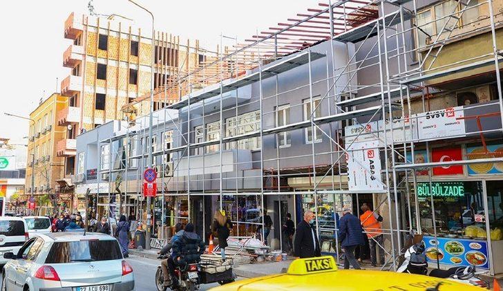 İnönü Caddesi’nde bina cepheleri yenileniyor G4