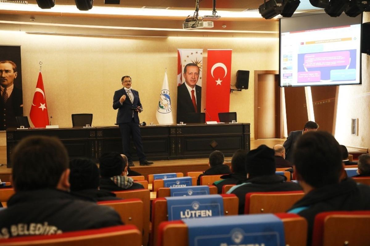 Kar yağmadan eğitimini aldılar