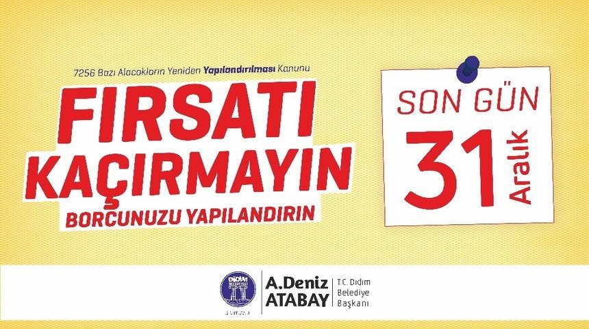 Didim Belediyesi&rsquo;nde yapılandırma fırsatı