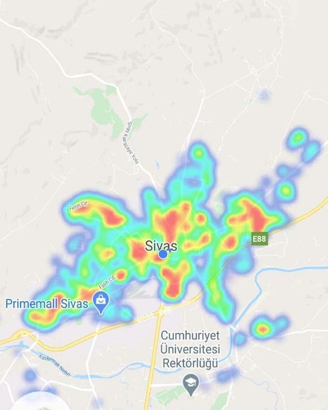 Sivas’ın korona virüs haritası normale dönüyor