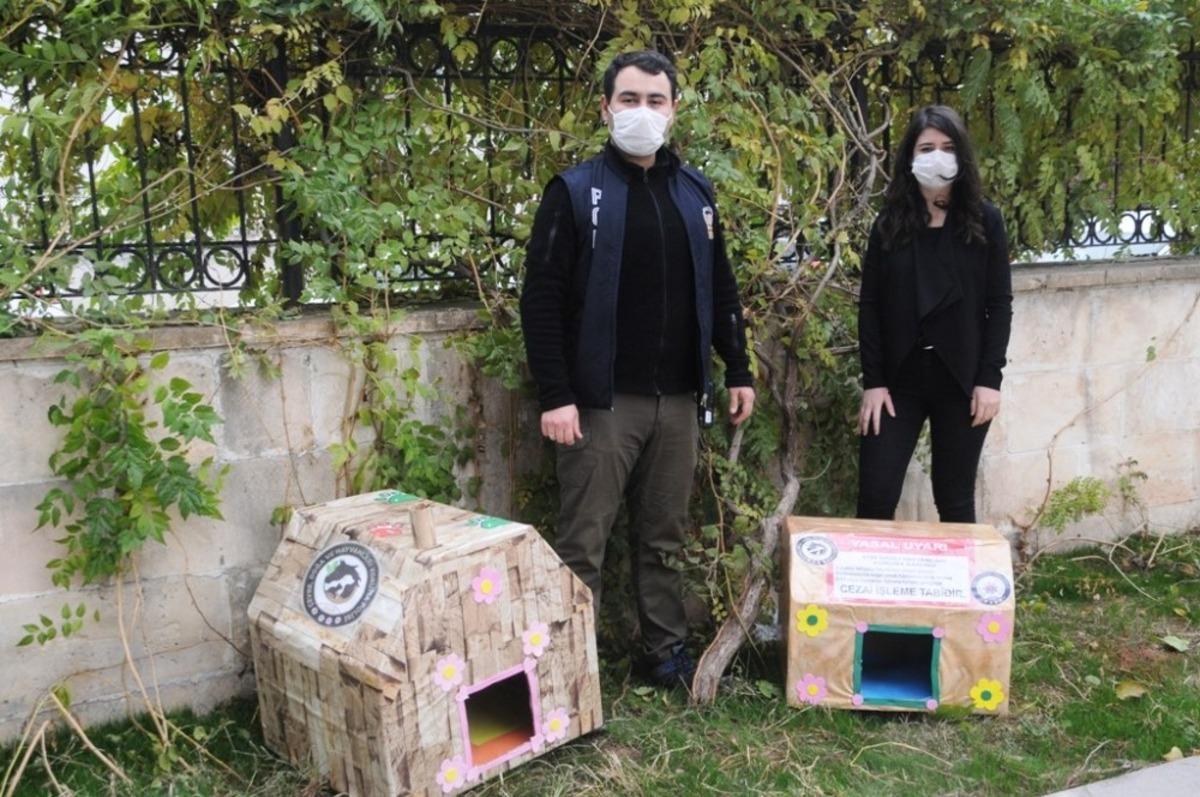 Cizre polisi sokak hayvanlarını unutmadı