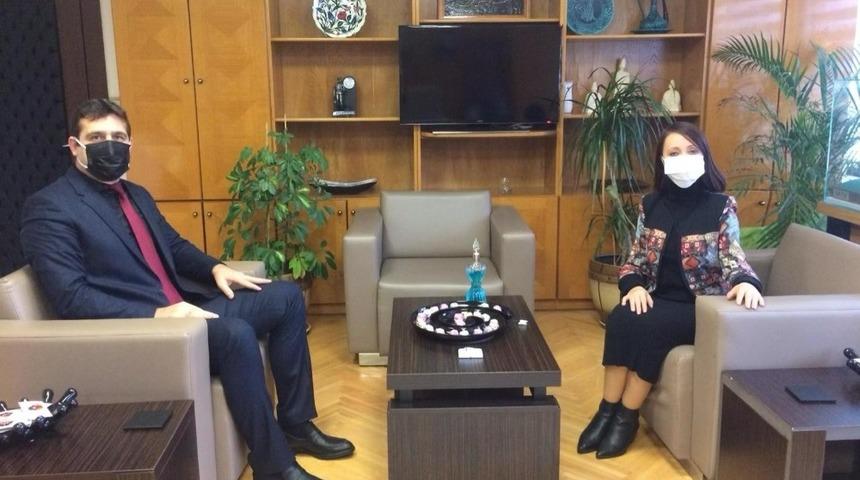 Başkan Tekin&rsquo;den Karayolları 14. B&ouml;lge M&uuml;d&uuml;r&uuml; G&uuml;zel&rsquo;e ziyaret