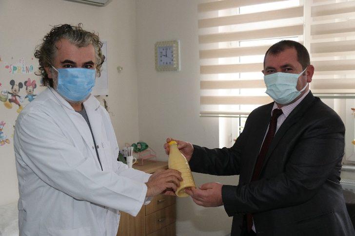 Sağlık çalışanlarına Velimeşe bozası ikramı G2