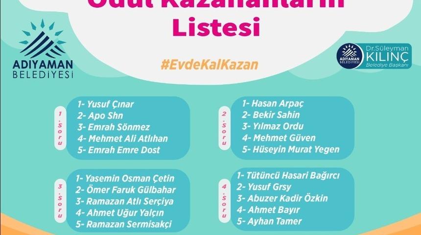 Bilgi yarışmasını kazananlar belli oldu