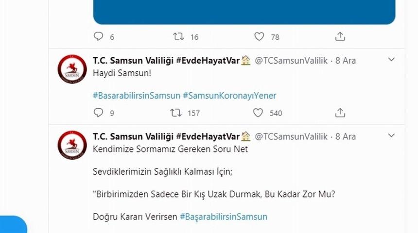 Samsun&rsquo;da sosyal medyada korona farkındalık etkinliği