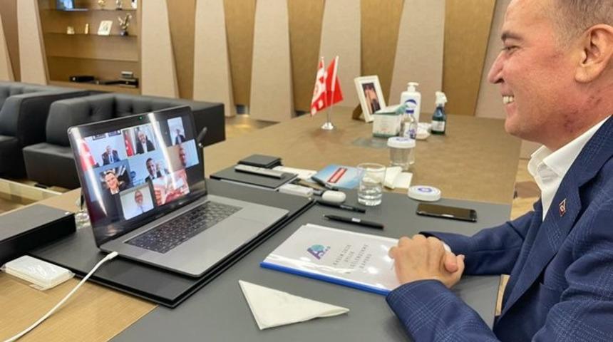 Başkan B&ouml;cek &ccedil;evrimi&ccedil;i d&uuml;zenlenen ASBAŞ Toplantısına katıldı