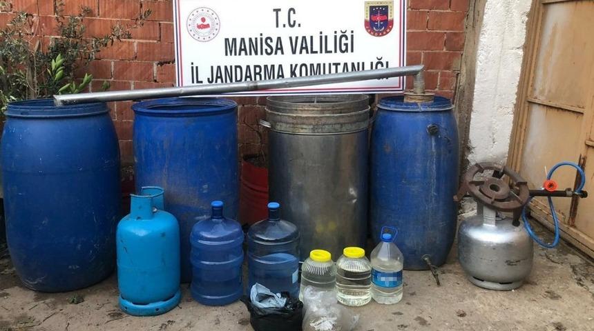Manisa’da 425 litre sahte içki ele geçirildi