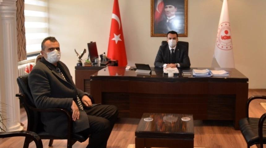 DKMP Müdürü Kahraman’dan Kaymakam Çelik’e ziyaret