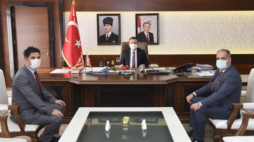 Meteoroloji Aydın İl M&uuml;d&uuml;r&uuml; Deveci, Vali Aksoy ile g&ouml;r&uuml;şt&uuml;