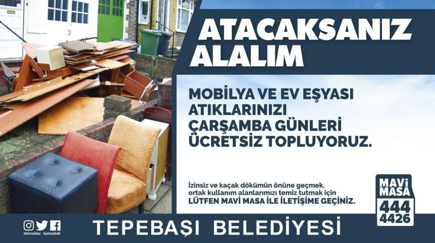 Tepebaşı&rsquo;nda &uuml;cretsiz atık toplama hizmeti