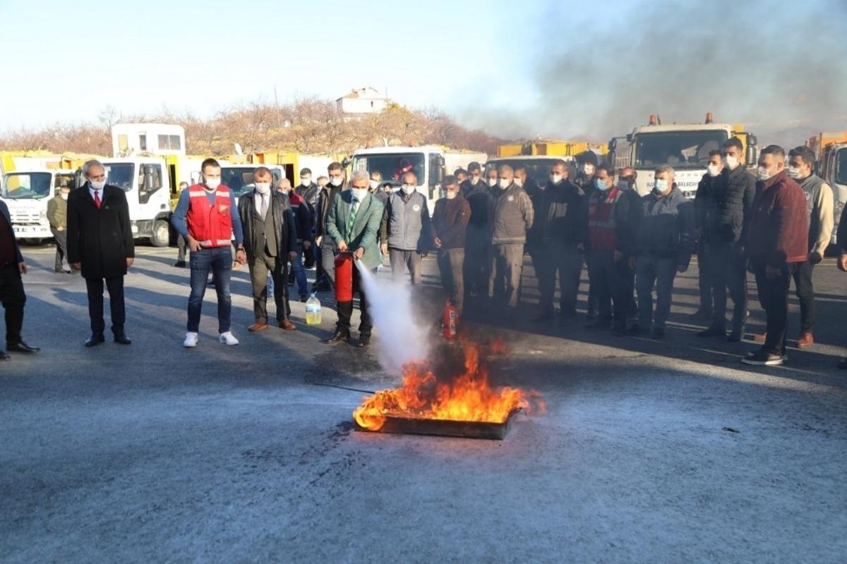 Battalgazi Belediyesi&rsquo;nden personeline yangın tatbikatı