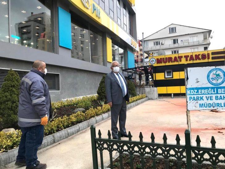 PTT binasının çevre düzenlemesini Kdz. Ereğli Belediyesi yaptı G3