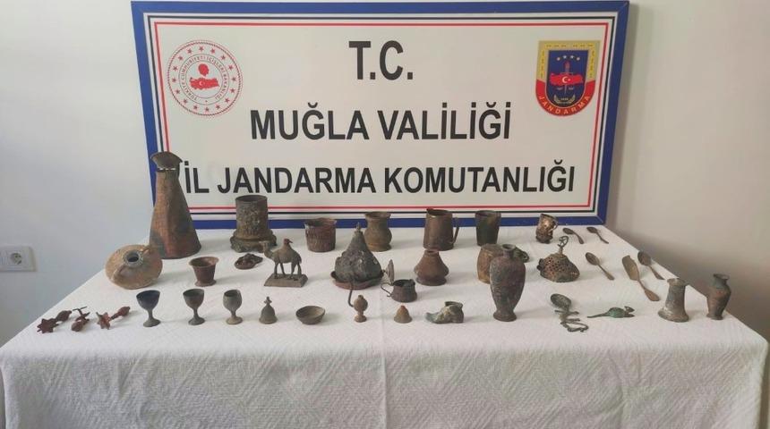 K&ouml;yceğiz&rsquo;de tarihi eser operasyonu